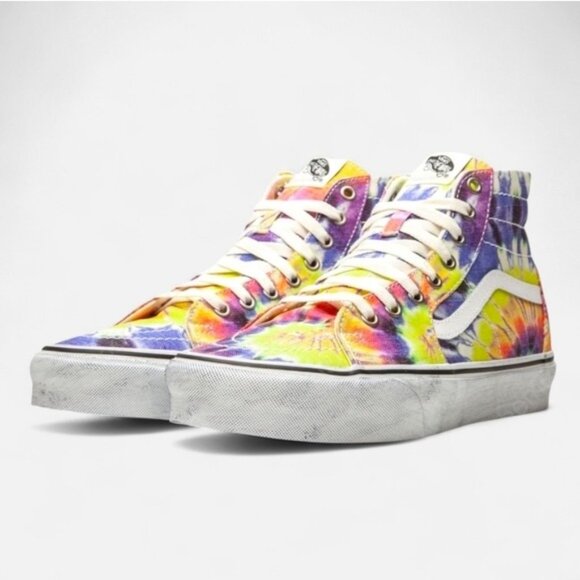 Vans Shoes - Vans Sk8 Hi Tapered Washed Tie Die Women Size 7 Yellow White VNOA4U1619X 112025